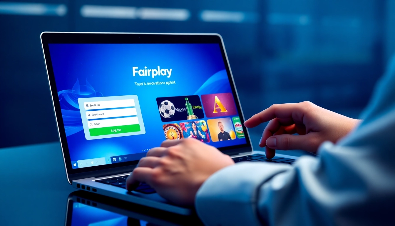 Guide to fairplay login: Secure, user-friendly login interface on a modern device with sportsbook and casino visuals, emphasizing safety and ease of access for Indian users.
