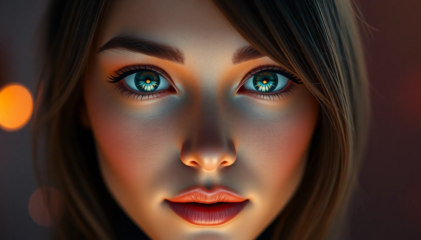 AI girlfriend engaging in a realistic conversation, showcasing emotional and unfiltered NSFW chat interaction with a detailed digital avatar.