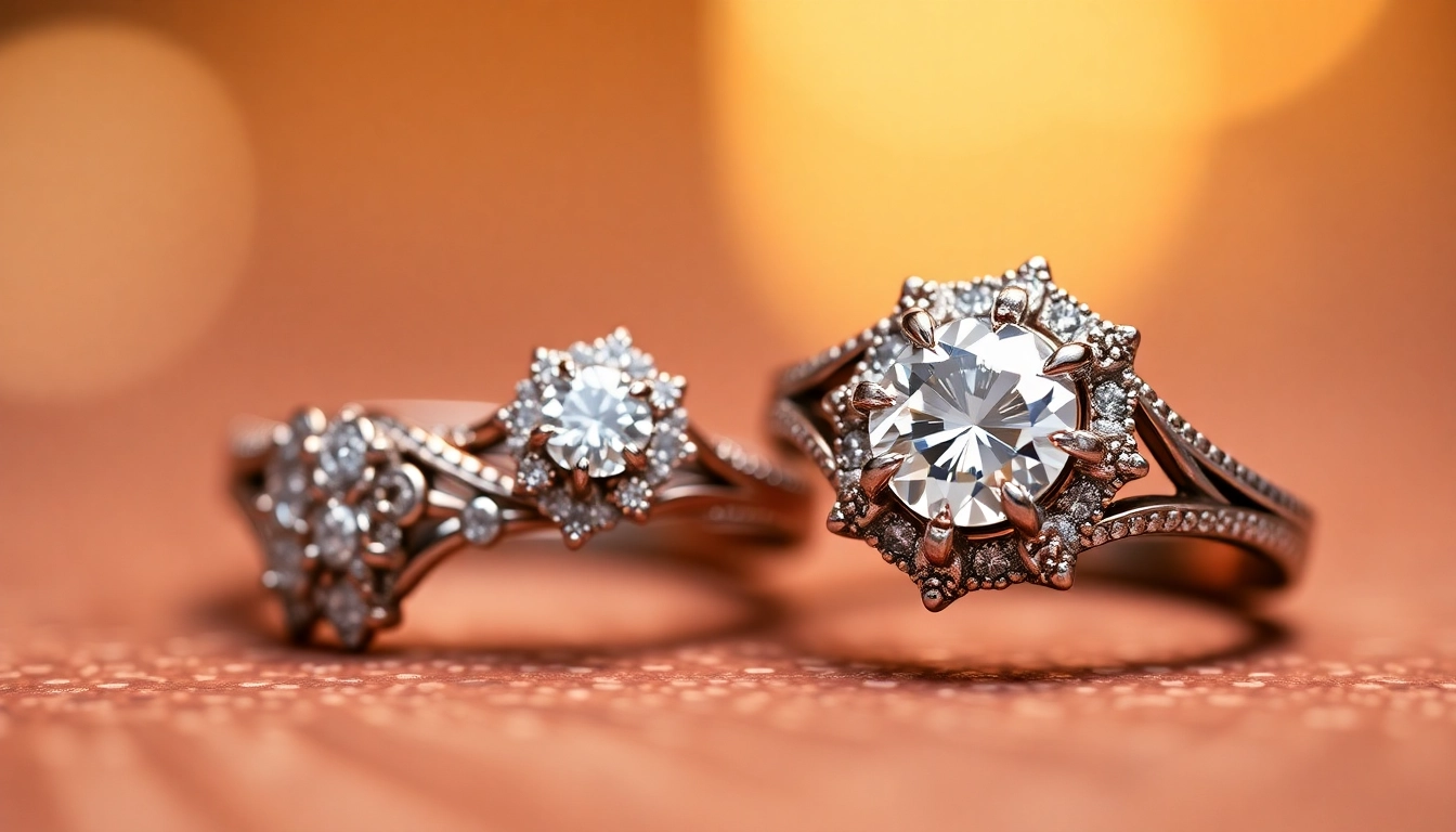 High-quality custom engagement rings in detailed designs highlighting craftsmanship and