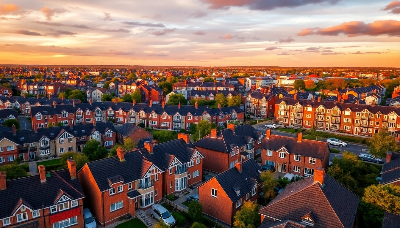 Visual of residential properties representing UK housing market trends and growth opportunities