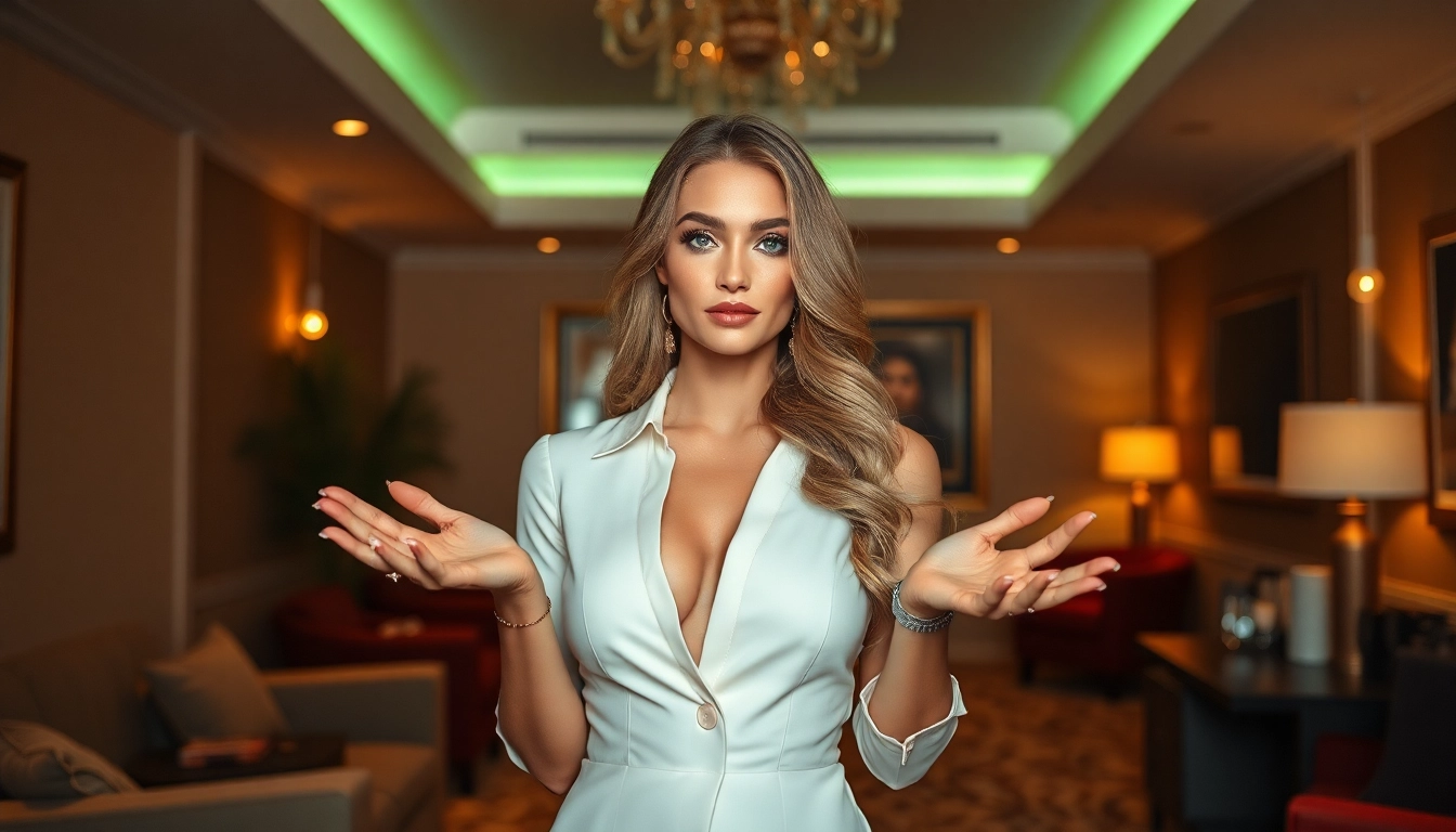 Professional profile showcasing a confident woman with friendly expression and glamorous appearance