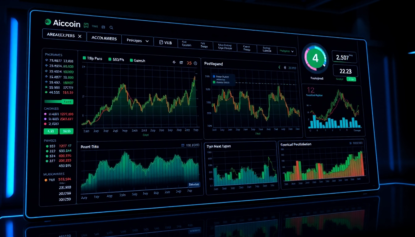 Detailed aicoin market analysis dashboard showcasing real-time data and dynamic charts for investors